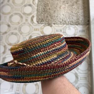 Multicolor Woven Straw Hat NWT